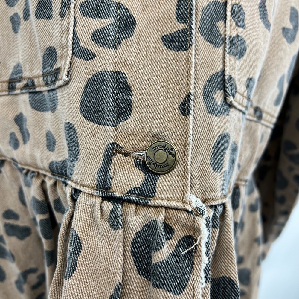 Mud pie Sz Large Leopard Peplum Jacket NWT - Picture 8 of 11